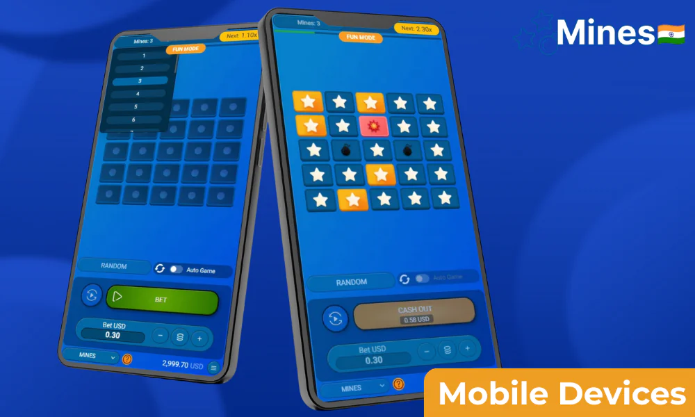 Mines on mobile devices